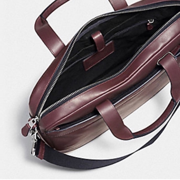 COACH Leather Commuter Briefcase Laptop Bag - Picture 4 of 10